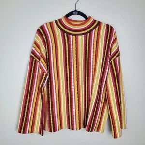 Nine West l Multi Color Stripes Sweater
